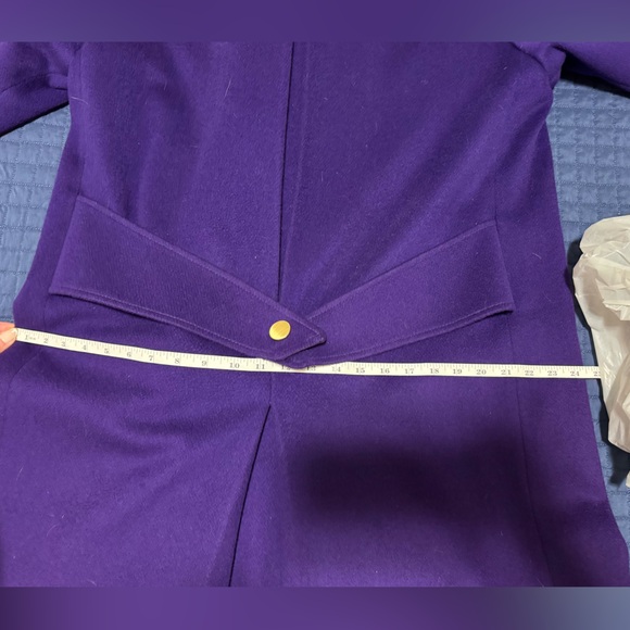 Vintage Portrait 100% Wool Purple Women's Coat - Picture 12 of 15